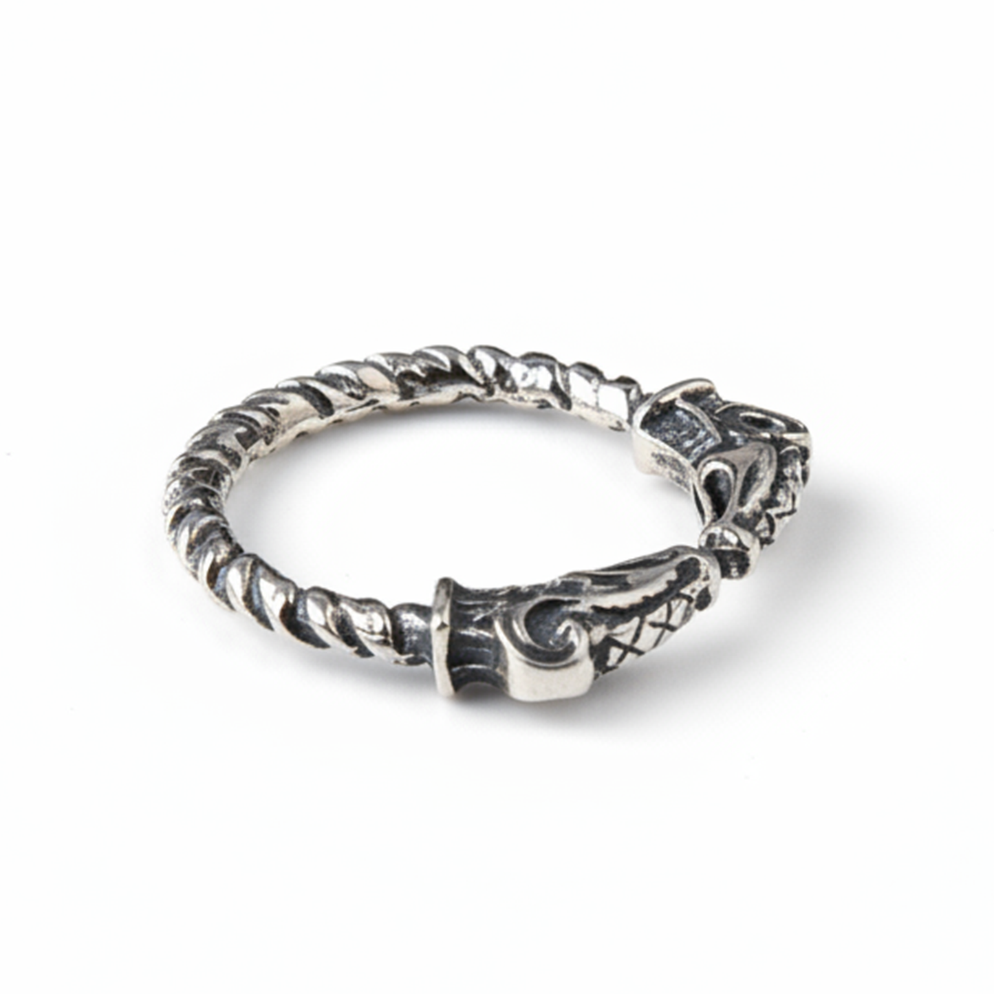 Goat Twist Ring in Silver