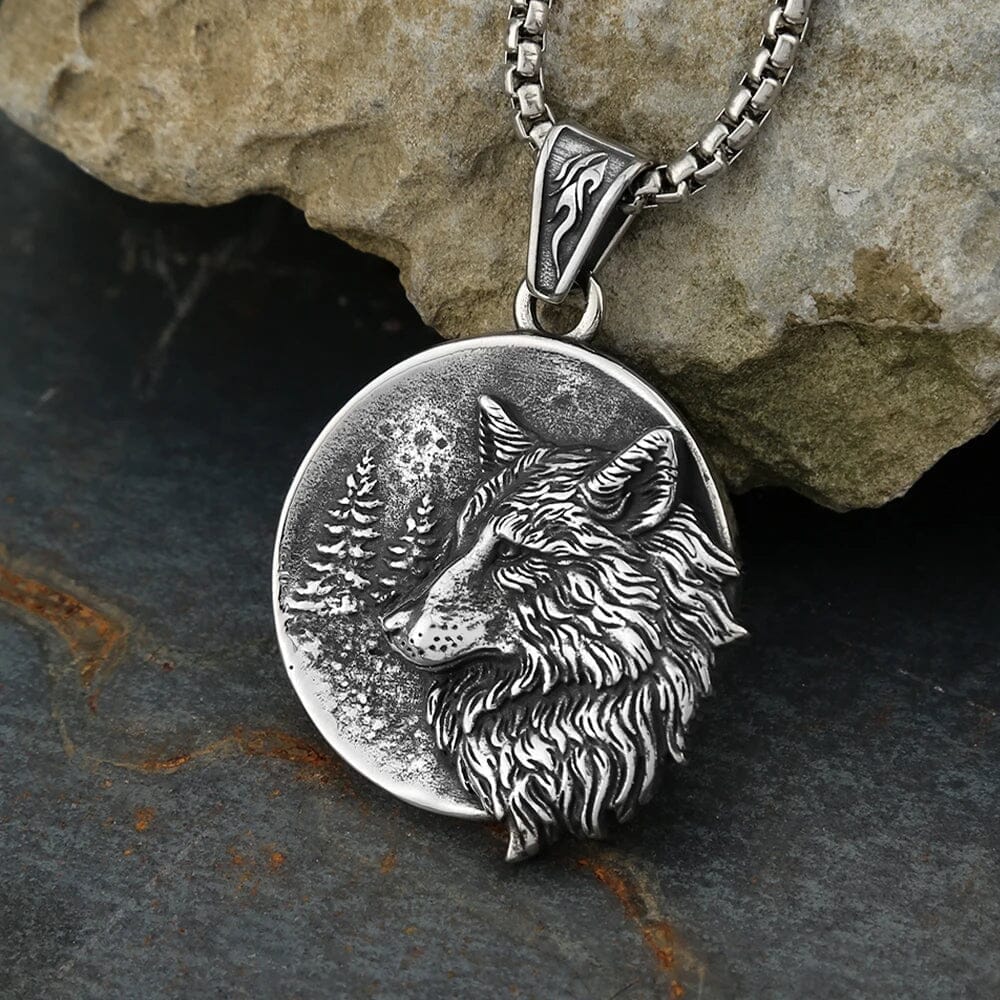 Odin’s Wolf Pendant Necklace Necklace Skaldic Jewelry