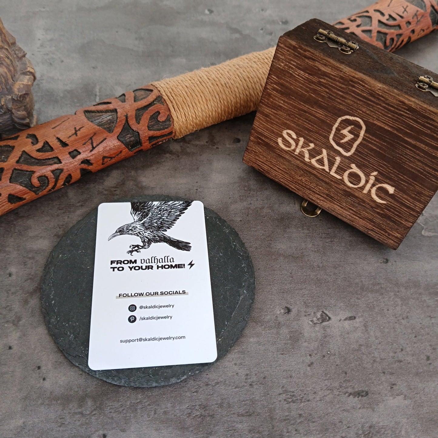 Vegvisir Rune Ring in Stainless Steel Ring Skaldic Jewelry