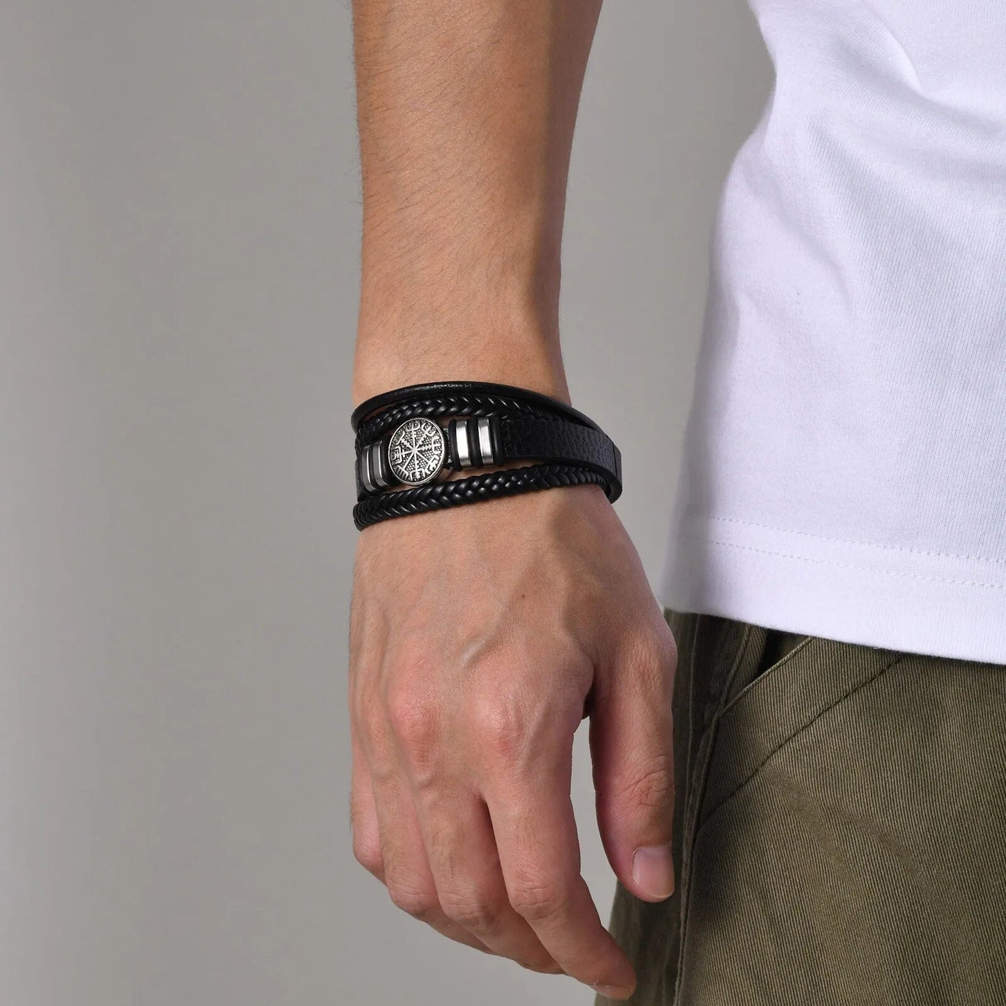 Vegvisir Viking Compass Bracelet Bracelet Skaldic Jewelry