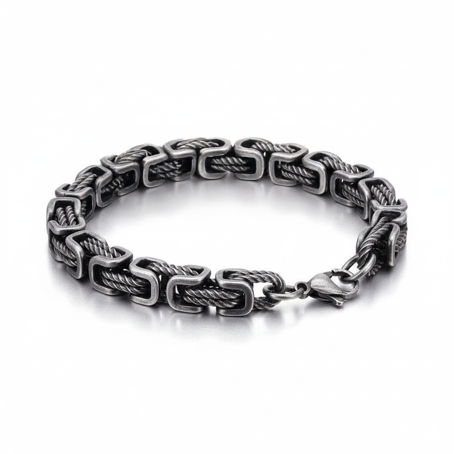 Braided Stainless Steel Bracelet for Men