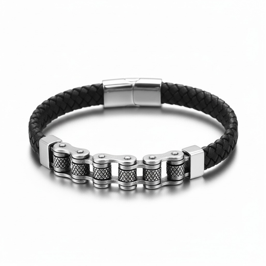 Wanderer’s Chain & Leather Bracelet