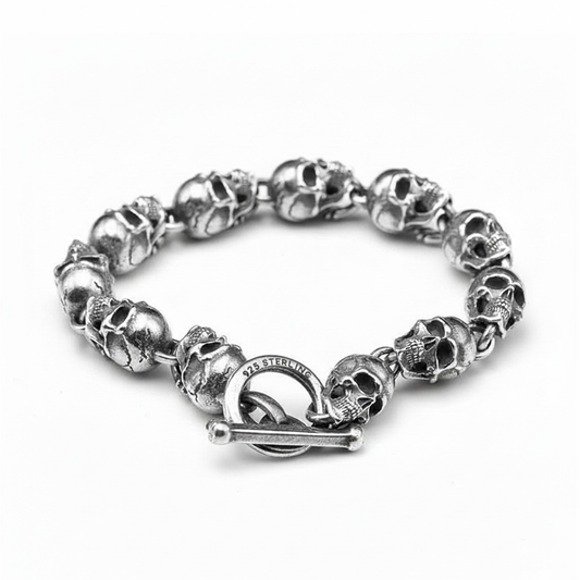 Skull Legion Sterling Silver Bracelet