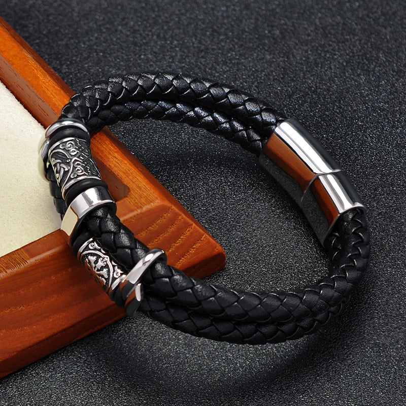 Celtic Knot & Vegvisir Dual Bracelet