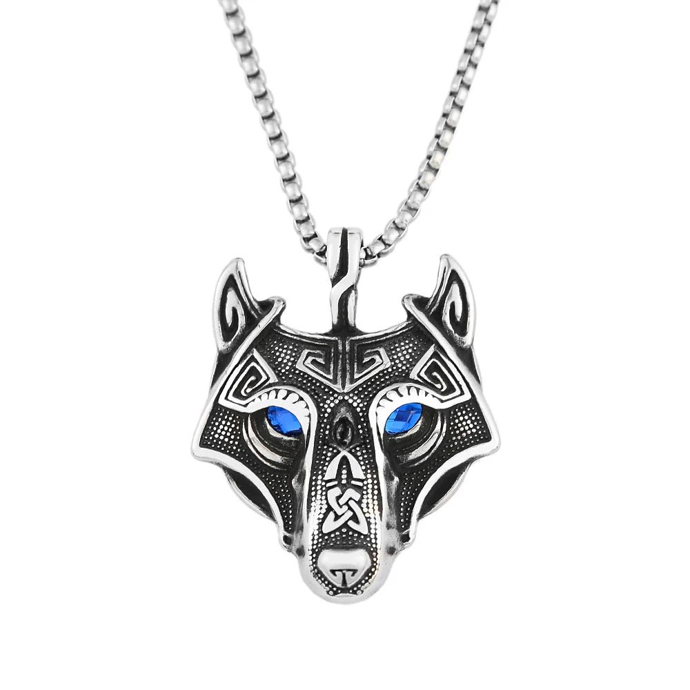 Fenrir’s Legacy – Blue Wolf Necklace