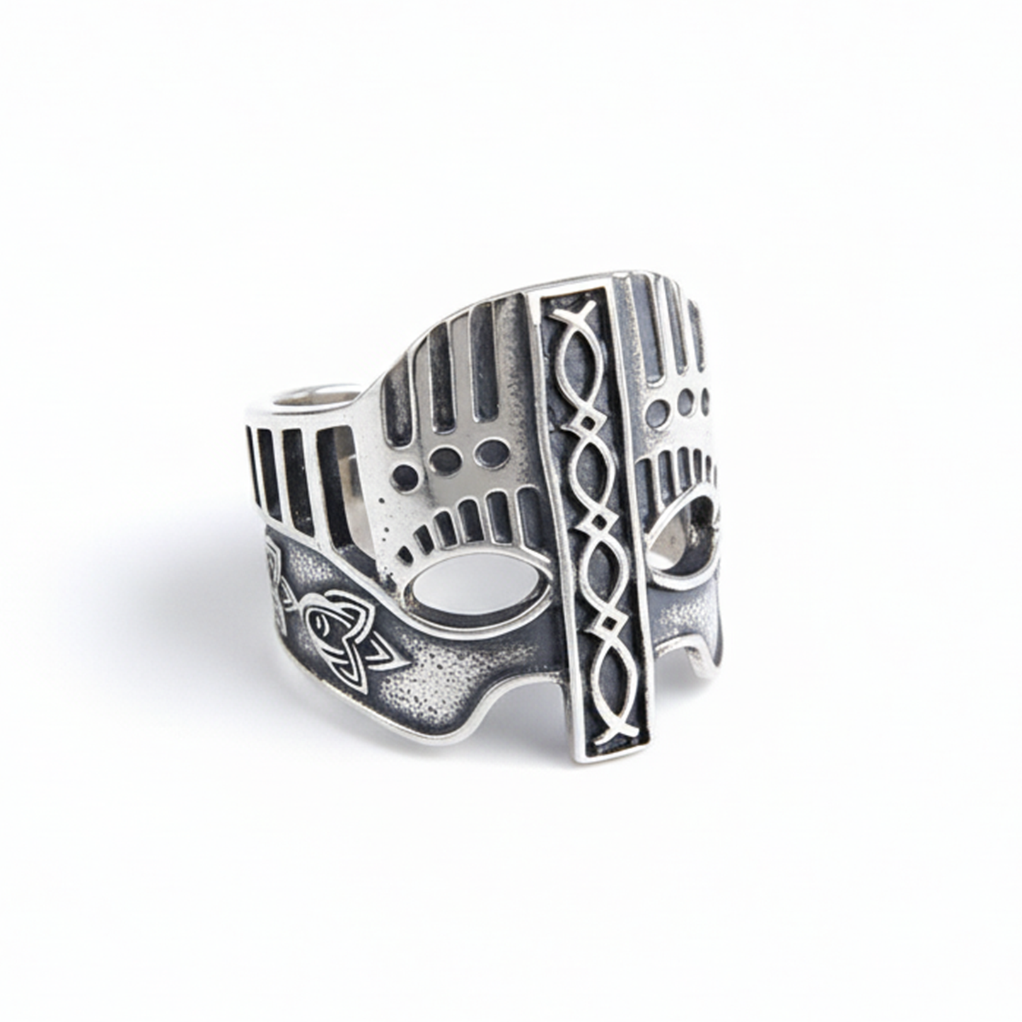 Viking Helm Ring in Silver