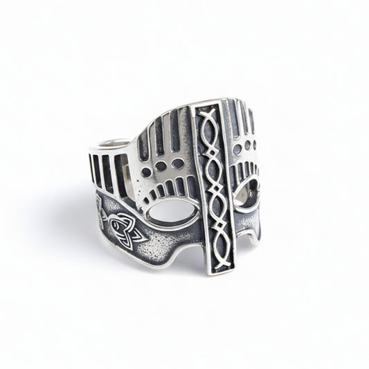 Viking Helm Ring in Silver