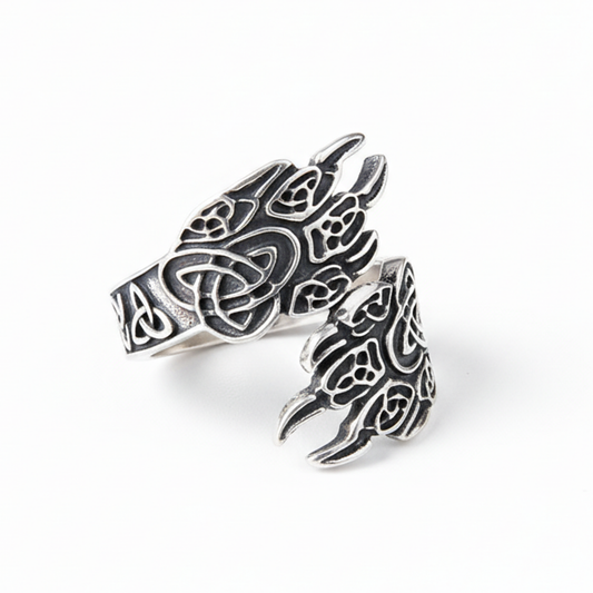 Celtic Claw Ring in Silver