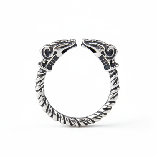 Goat Twist Ring in Silver