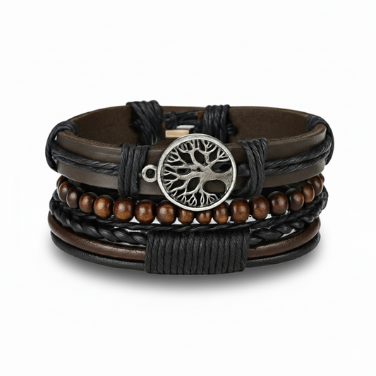 Yggdrasil Leather Bracelet