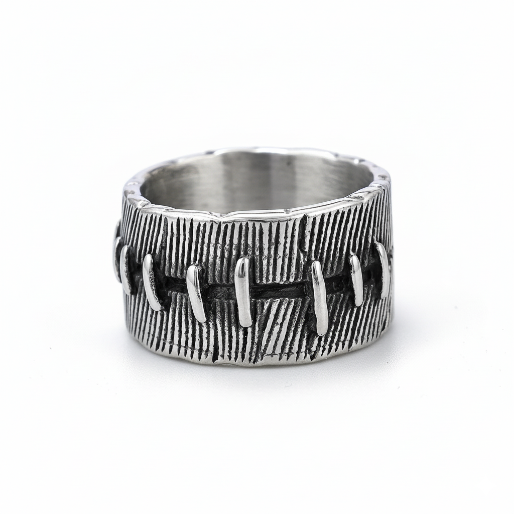 Berserker Ring – Warrior's Scars in Stainless Steel