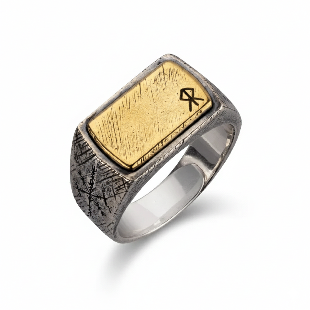 Courage Rune Ring in Silver
