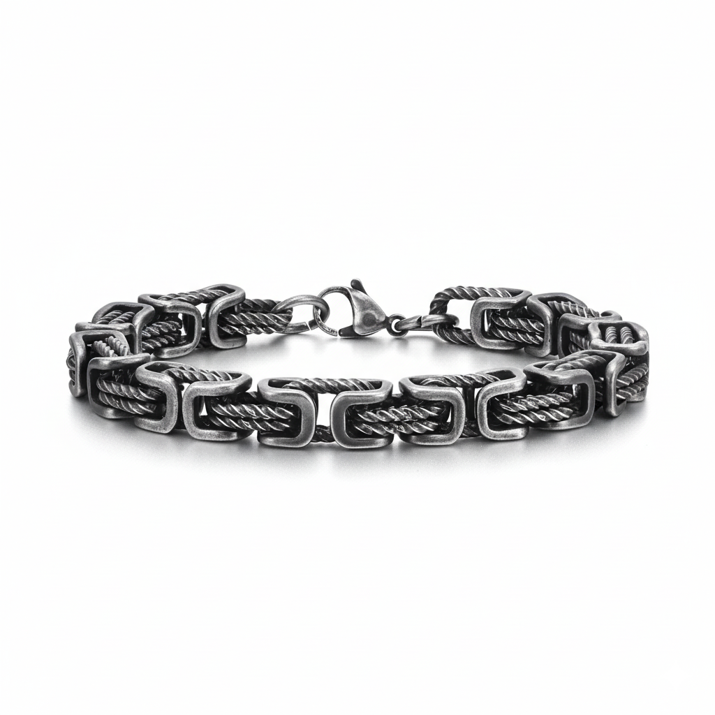 Braided Stainless Steel Bracelet for Men
