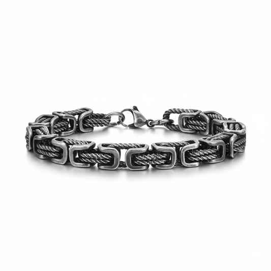 Braided Stainless Steel Bracelet for Men