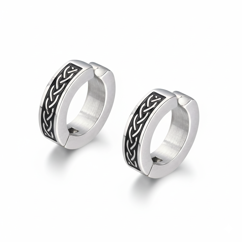 Celtic Braid Hoop Earrings