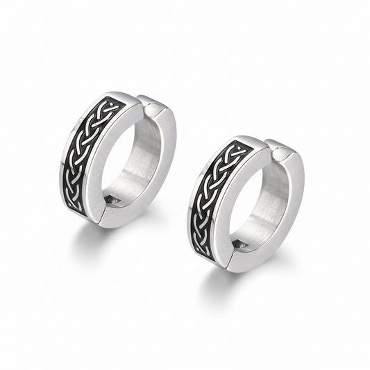 Celtic Braid Hoop Earrings