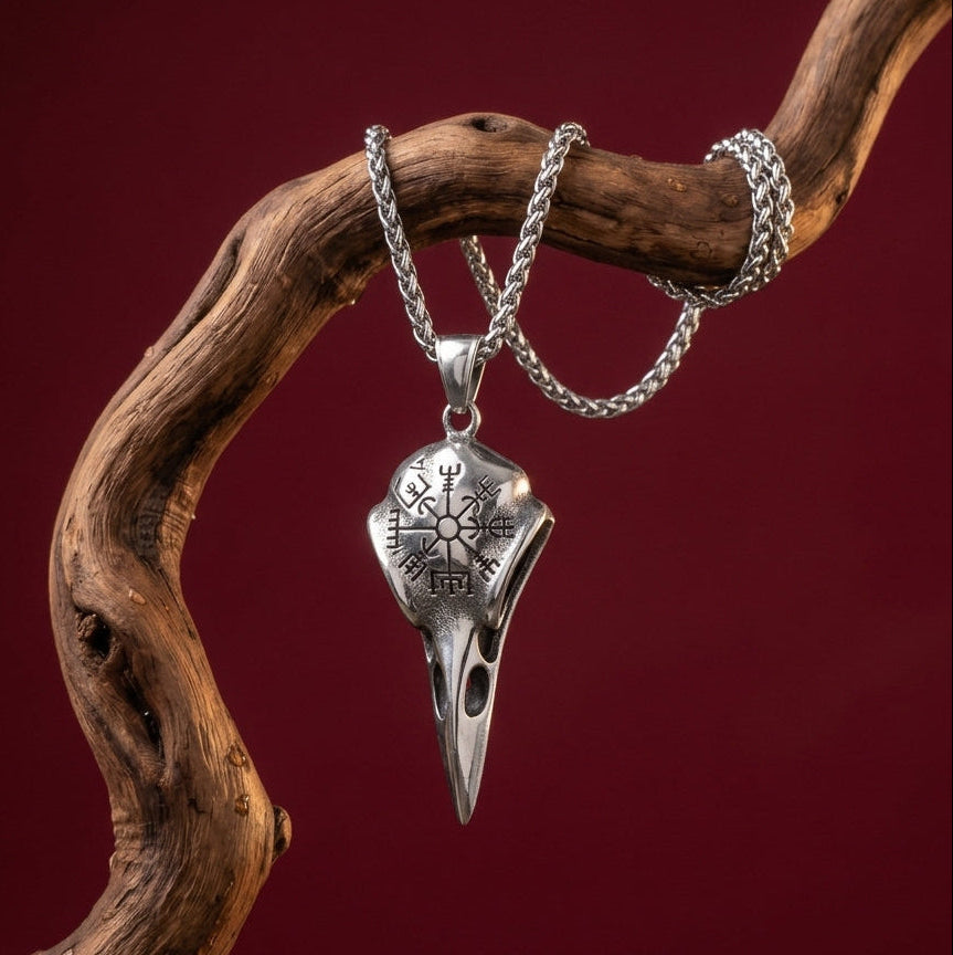 Raven Skull Necklace