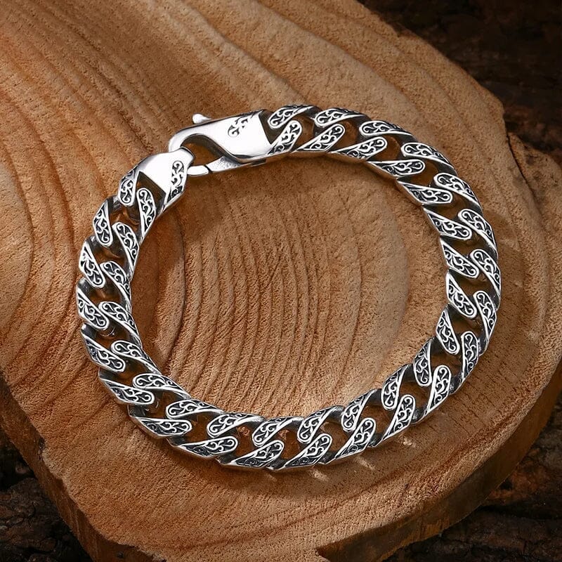 Asgard Bracelet in Sterling Silver Bracelet Skaldic Jewelry Silver S 