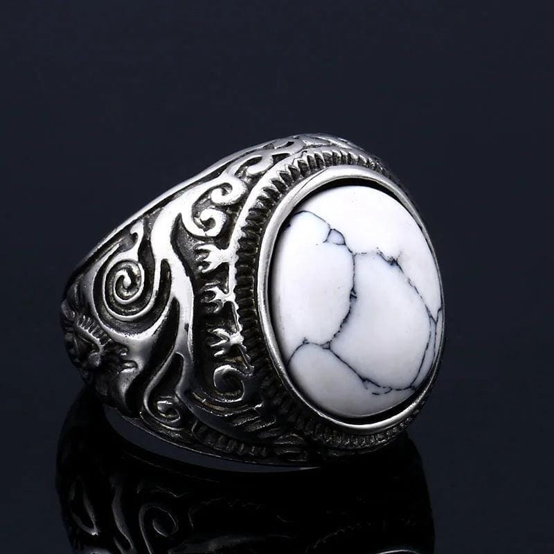 Baldur’s Oath Stainless Steel Ring Ring [Skaldic_Jewelry] White 7 