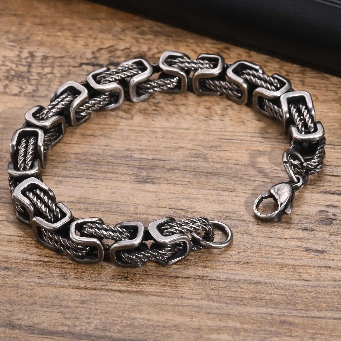 Braided Stainless Steel Bracelet for Men Bracelet [Skaldic_Jewelry] 