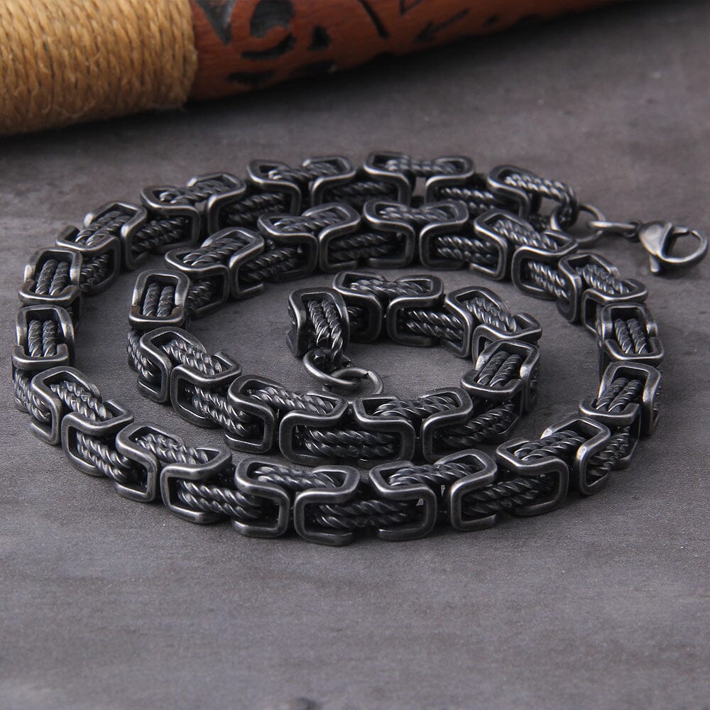 Braided Stainless Steel Necklace for Men Necklace Skaldic Jewelry 