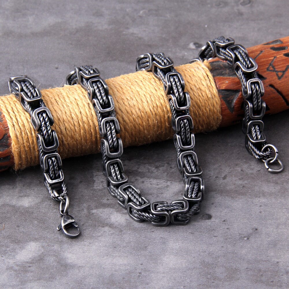 Braided Stainless Steel Set Jewelry Sets Skaldic Jewelry 