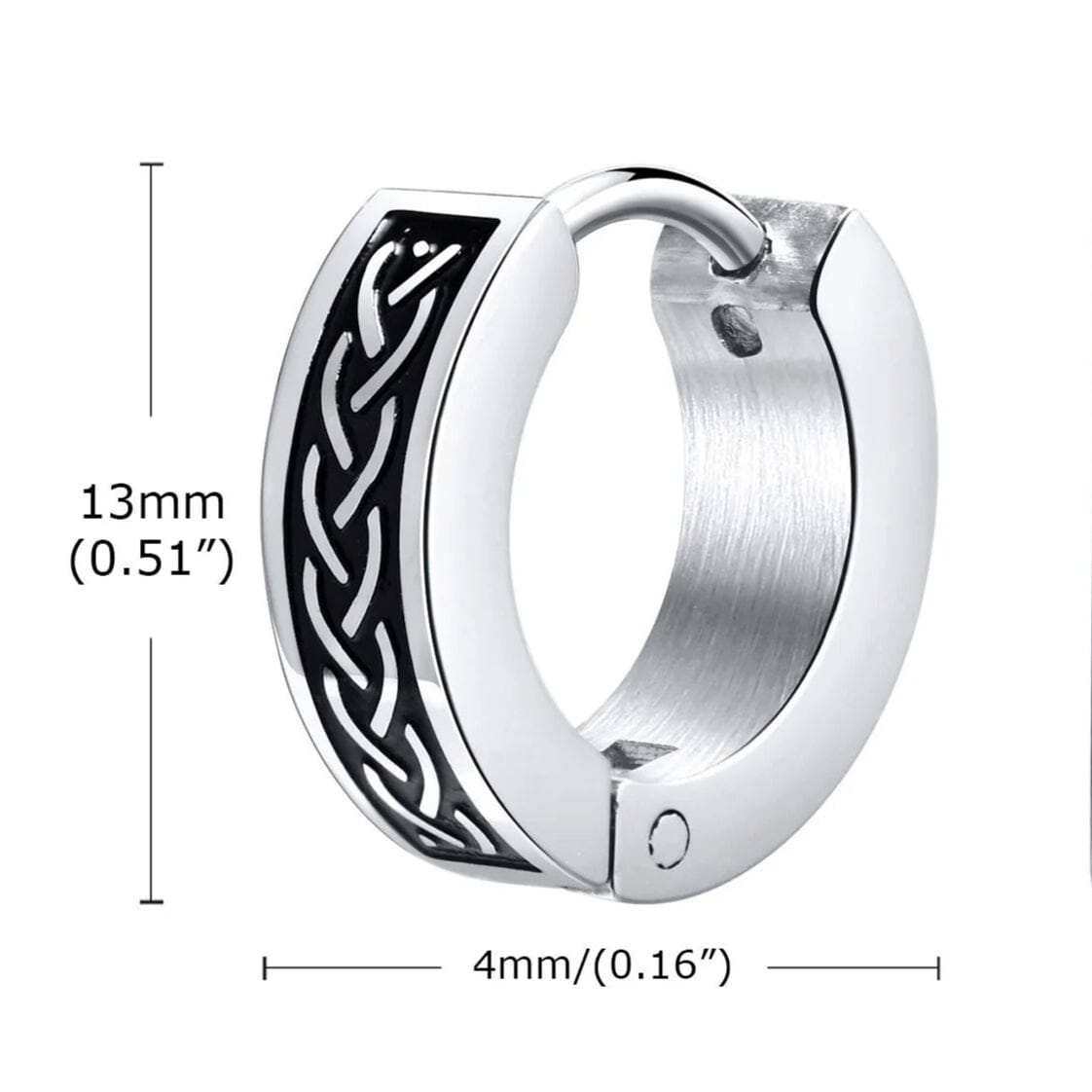 Celtic Braid Steel Earrings Earrings Skaldic Jewelry 