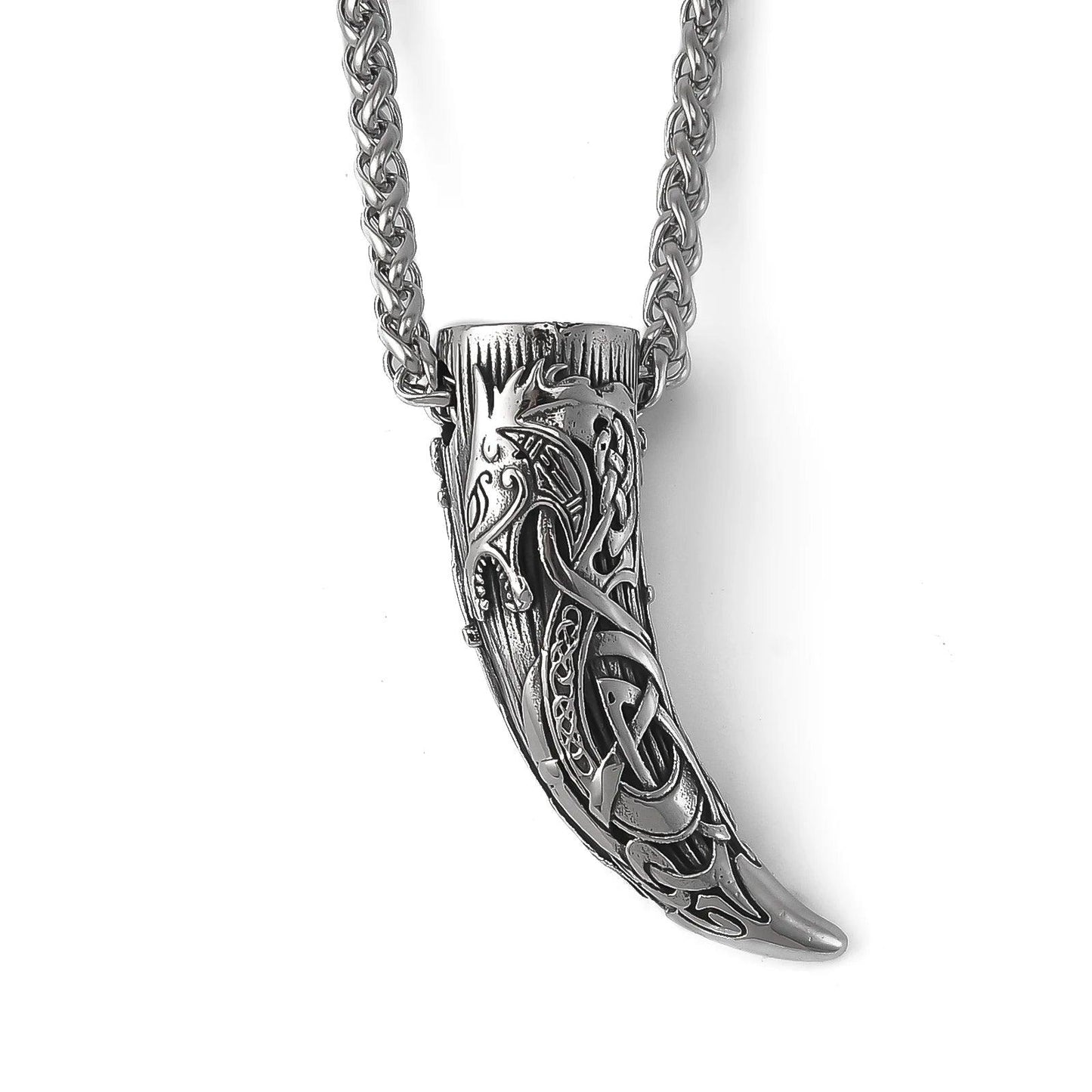 Wolf Fang Necklace in Stainless Steel - Skaldic Jewelry Default Title Necklace