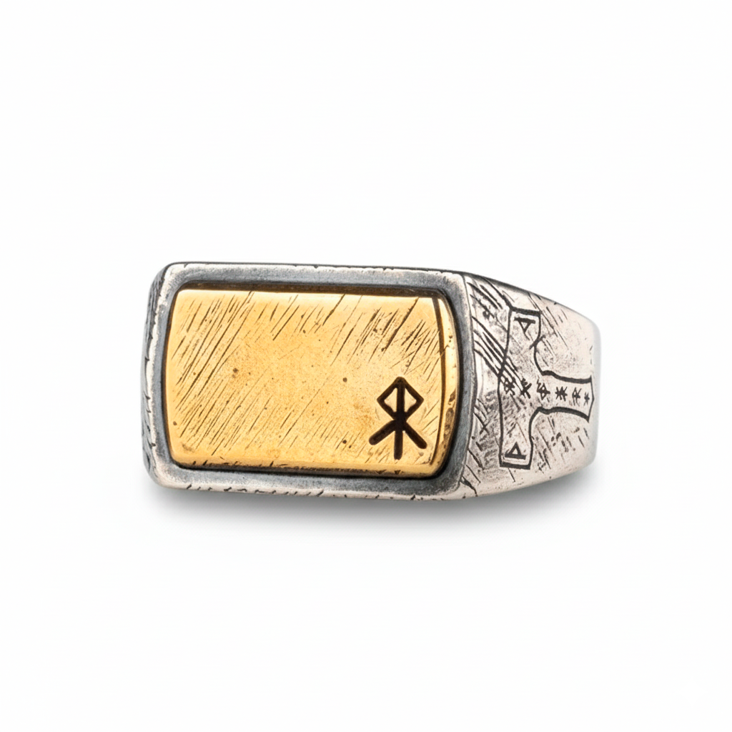 Courage Rune Ring in Silver