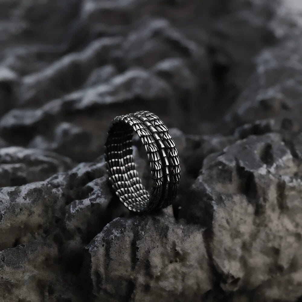 Dragon Scales Ring in Stainless Steel Ring [Skaldic_Jewelry] 7 