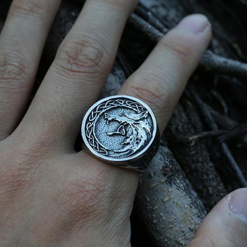 Freki Wolf Ring in Stainless Steel Ring [Skaldic_Jewelry] 7 