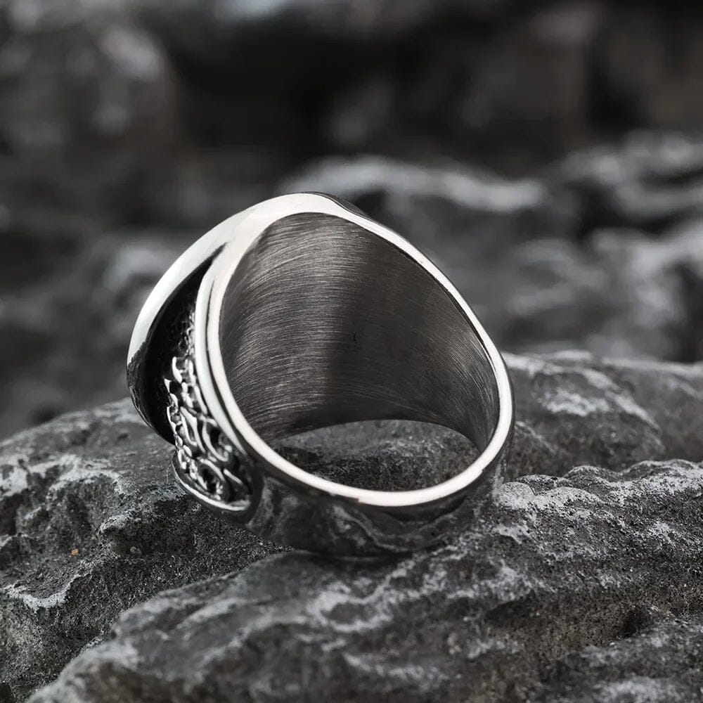 Freki Wolf Ring in Stainless Steel Ring [Skaldic_Jewelry] 