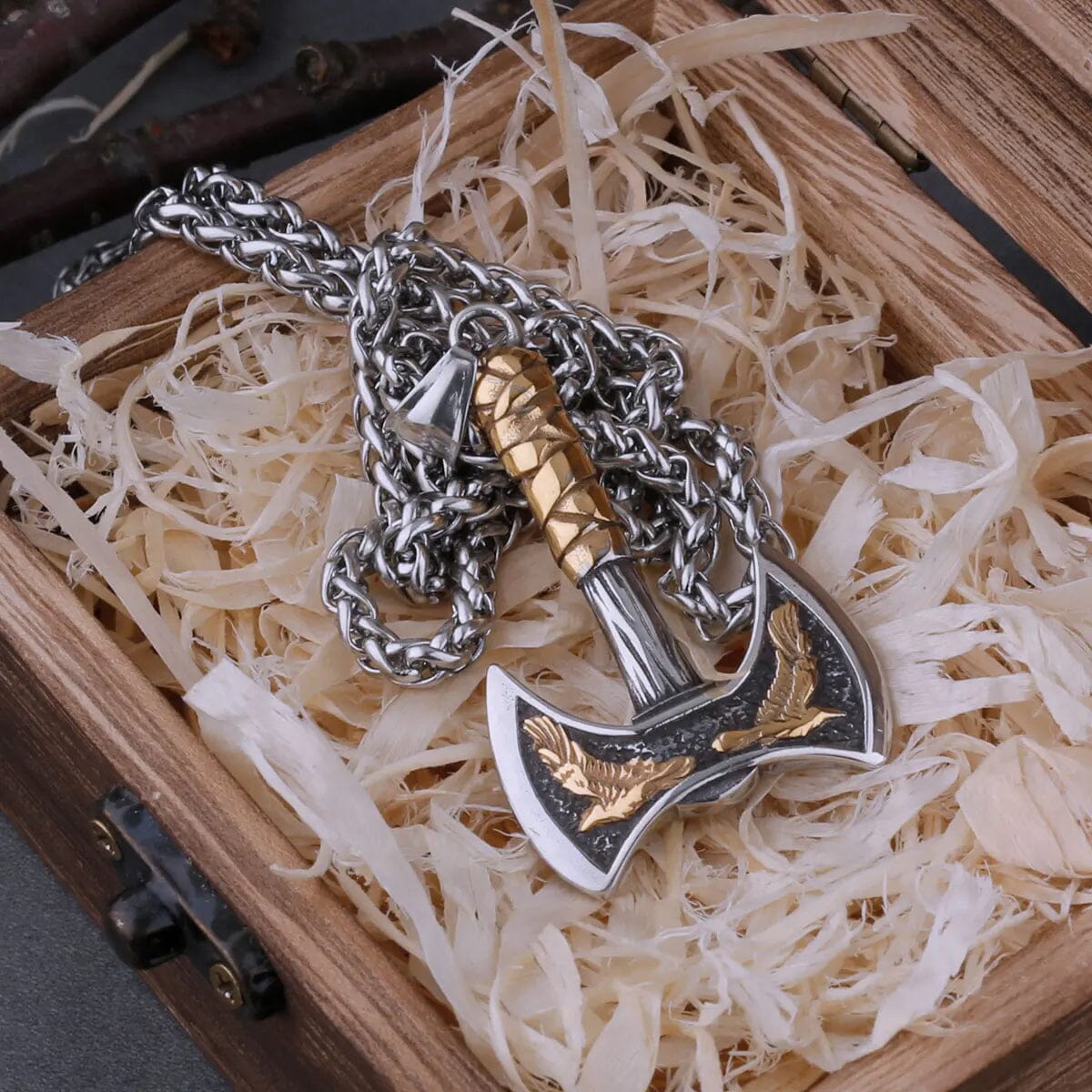 Freyr’s Guardian Axe Necklace Necklace Skaldic Jewelry 