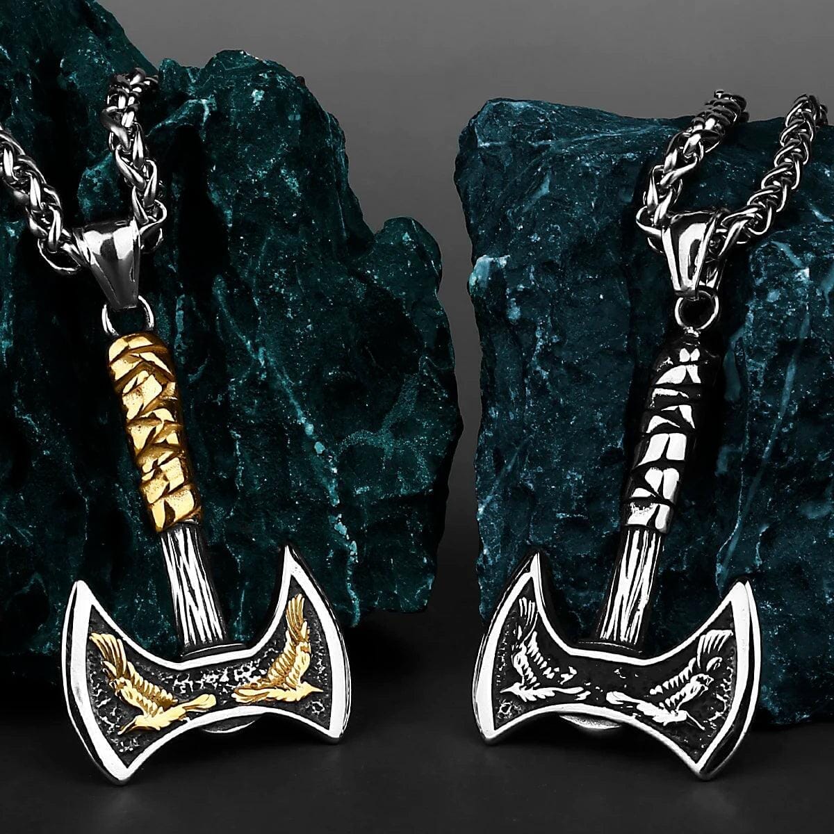 Double Axe Necklace Necklace [Skaldic_Jewelry] 