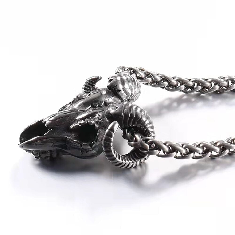 Goat Skull - Colar em Aço Inoxidável Skaldic Jewelry 