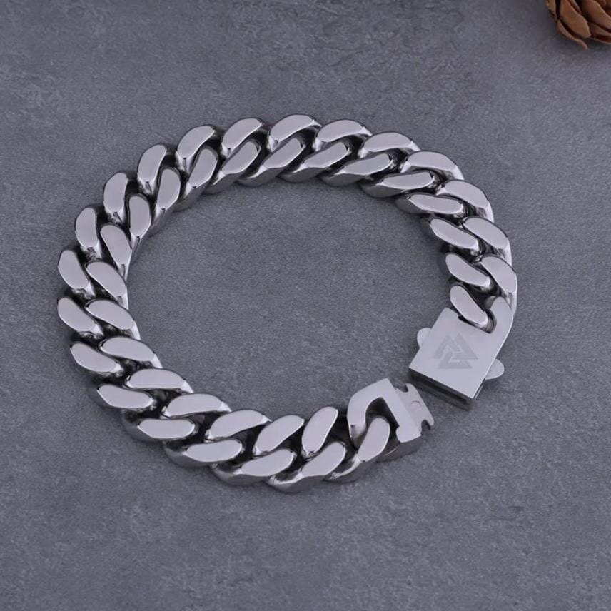 HARALD – Stainless Steel Viking Bracelet Bracelet Skaldic Jewelry Silver S 