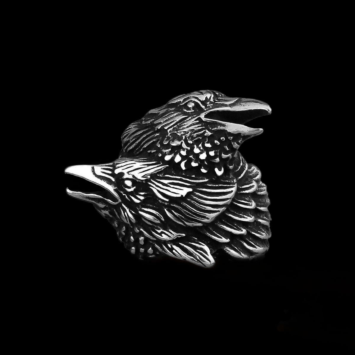 Huginn & Muninn Viking Ring Ring [Skaldic_Jewelry] 