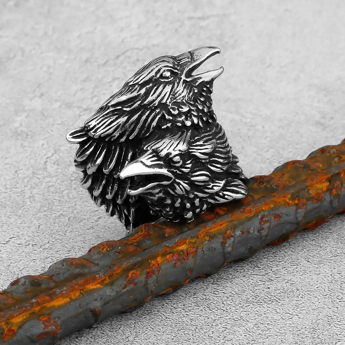 Huginn & Muninn Viking Ring Ring [Skaldic_Jewelry] 