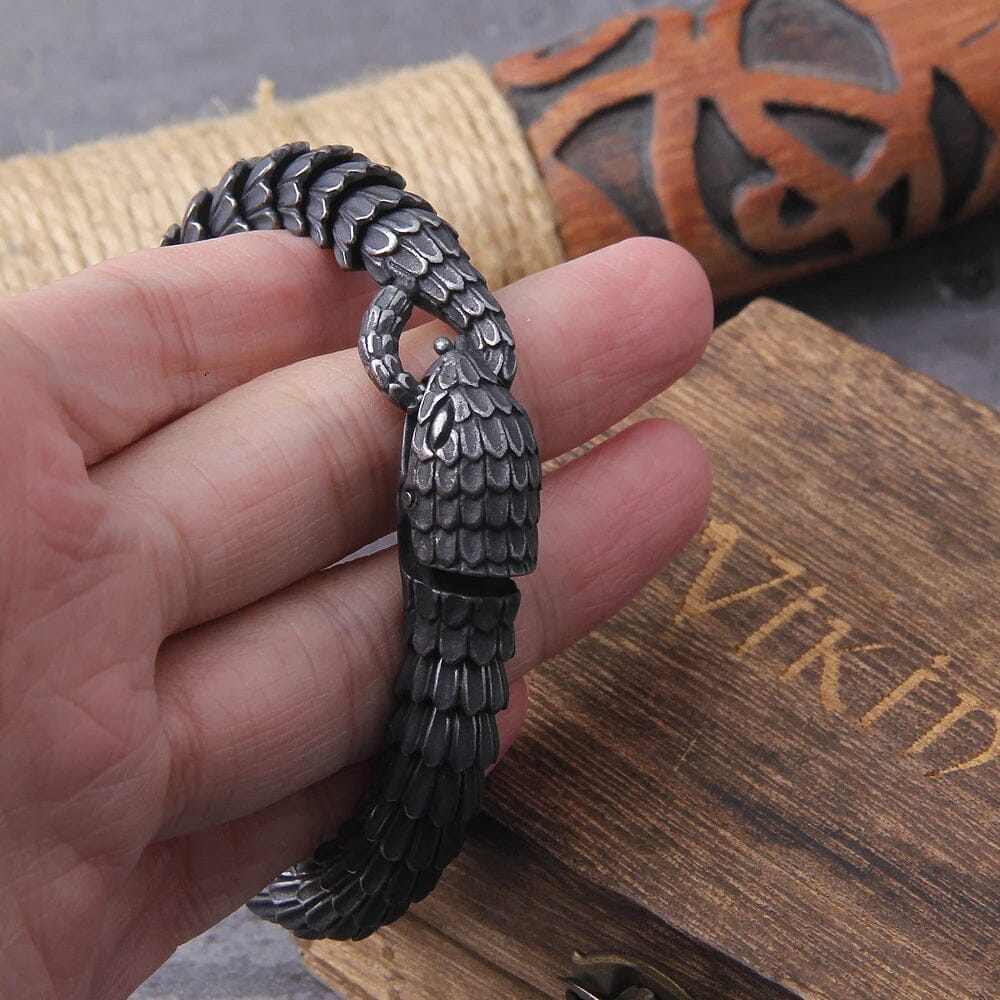 JORMUNGANDR - Norse Mythology Inspired Serpent Bracelet Bracelet [Skaldic_Jewelry] 