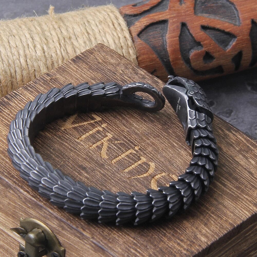 JORMUNGANDR - Norse Mythology Inspired Serpent Bracelet Bracelet [Skaldic_Jewelry] 