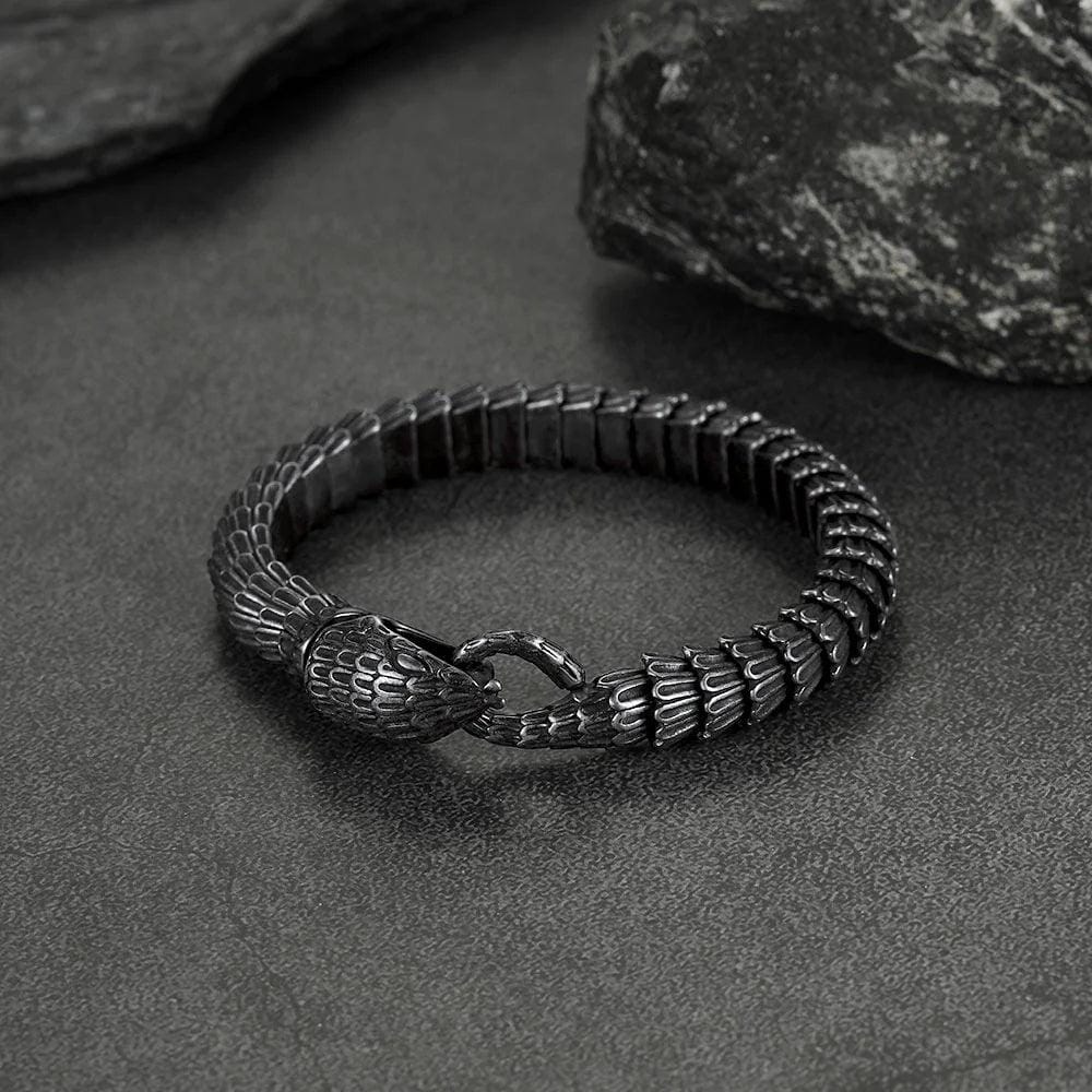 JORMUNGANDR - Norse Mythology Inspired Serpent Bracelet Bracelet [Skaldic_Jewelry] 