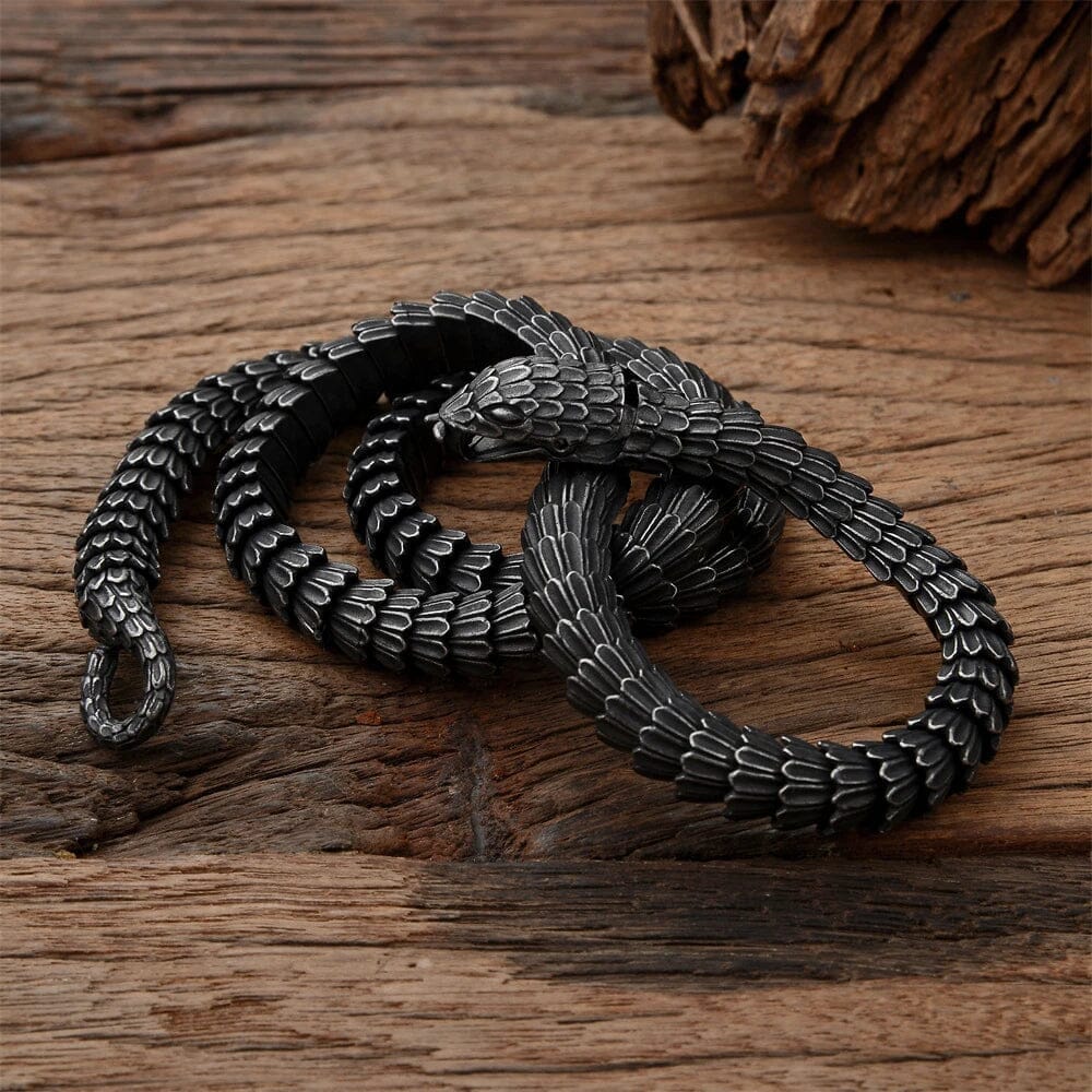 JORMUNGANDR - Norse Mythology Inspired Serpent Necklace Necklace [Skaldic_Jewelry] 