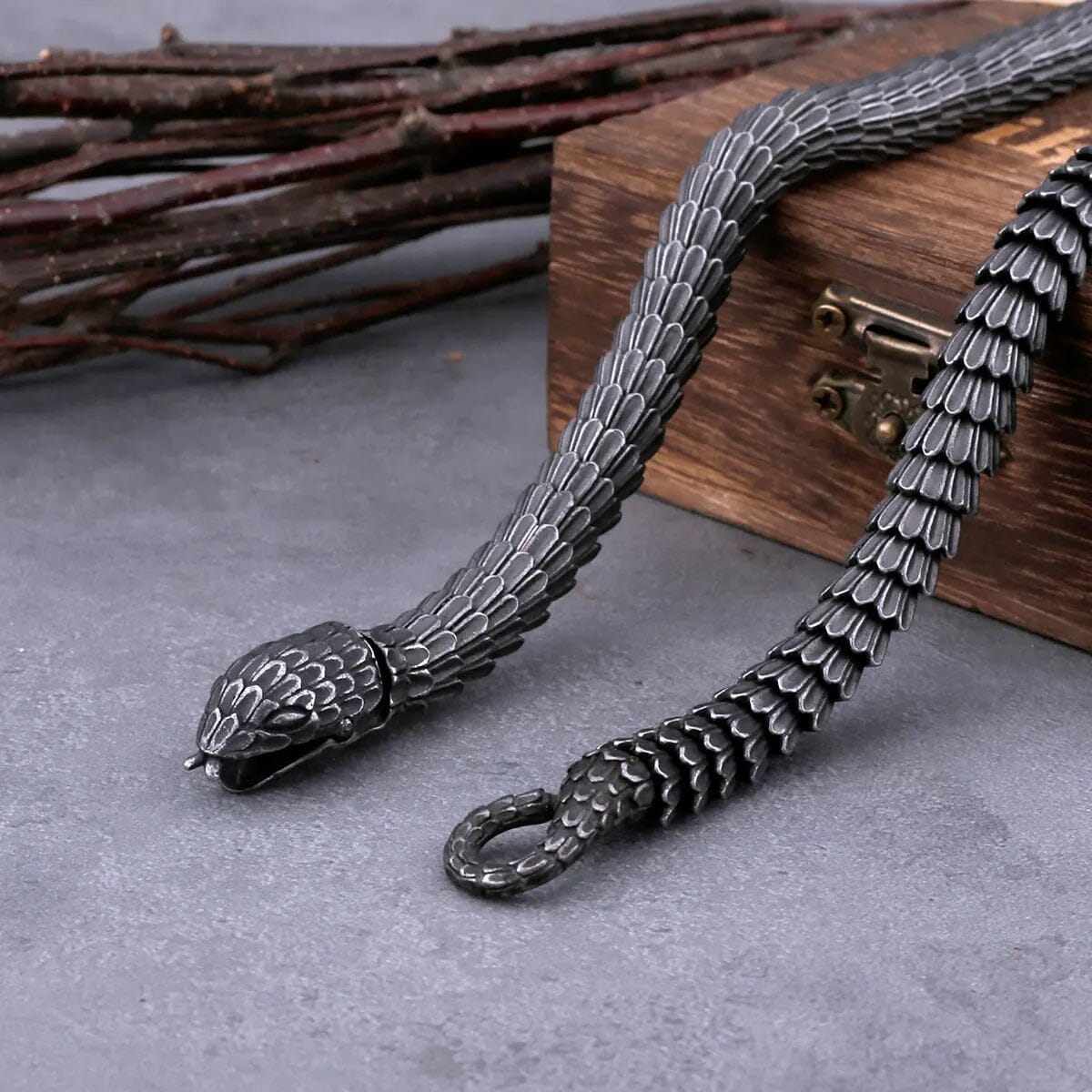 JORMUNGANDR - Norse Mythology Inspired Serpent Necklace Necklace Skaldic Jewelry 