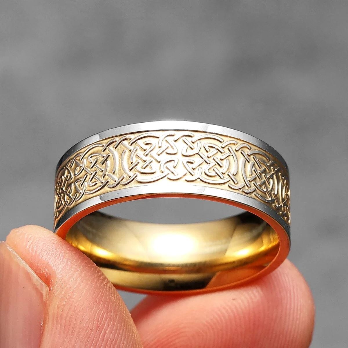 Norse Ullr Ring – The Hunter’s Eternal Knot Ring [Skaldic_Jewelry] 7 Gold 