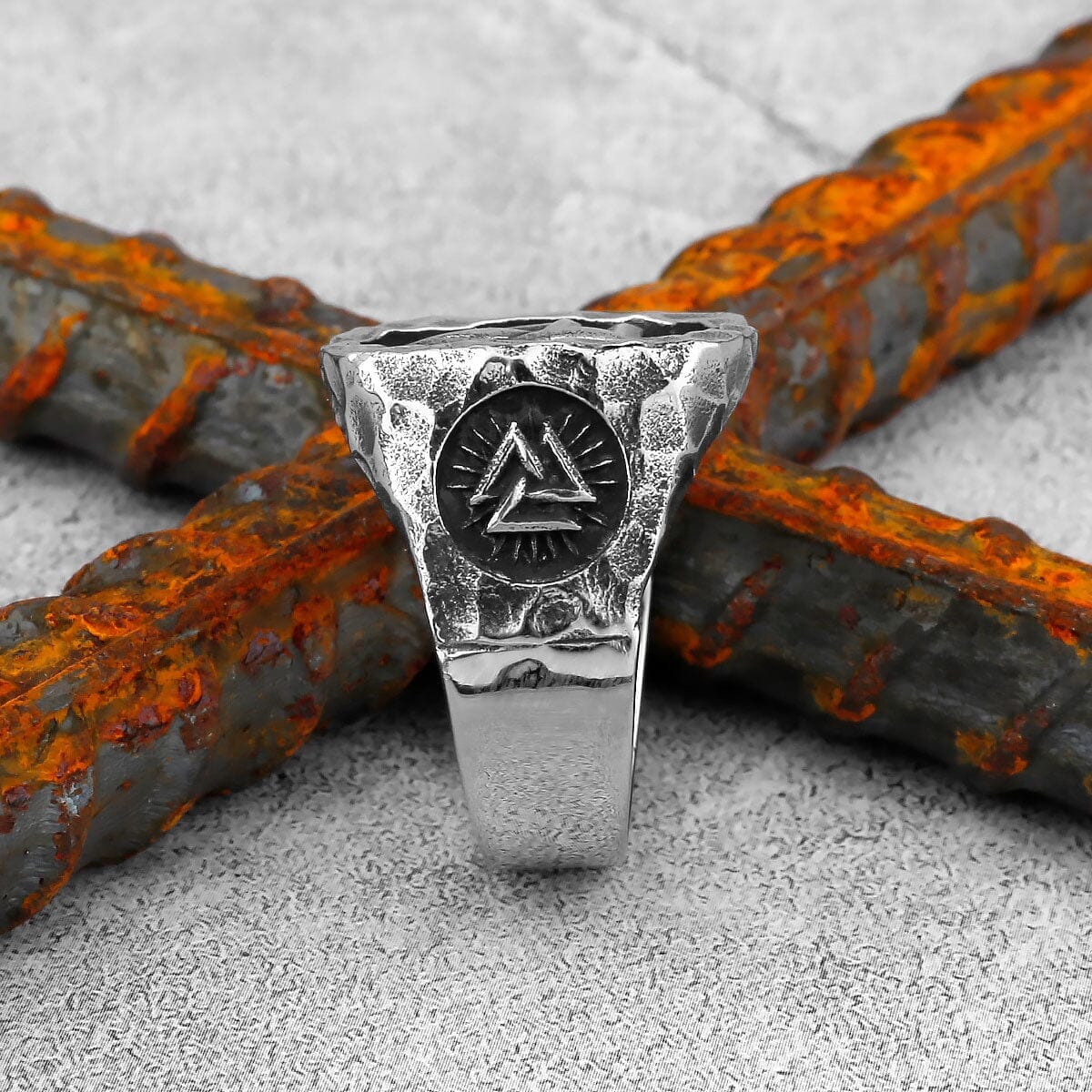 Odin’s Legacy Ring – Valknut & Vegvisir Ring [Skaldic_Jewelry] 