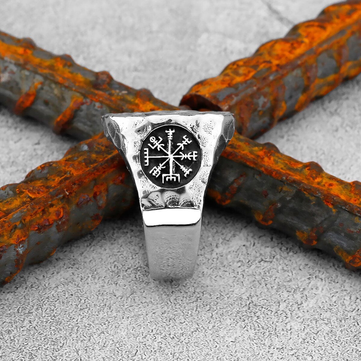 Odin’s Legacy Ring – Valknut & Vegvisir Ring [Skaldic_Jewelry] 