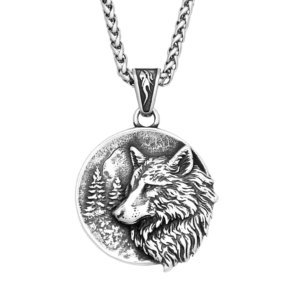 Odin’s Wolf Pendant Necklace Necklace Skaldic Jewelry 