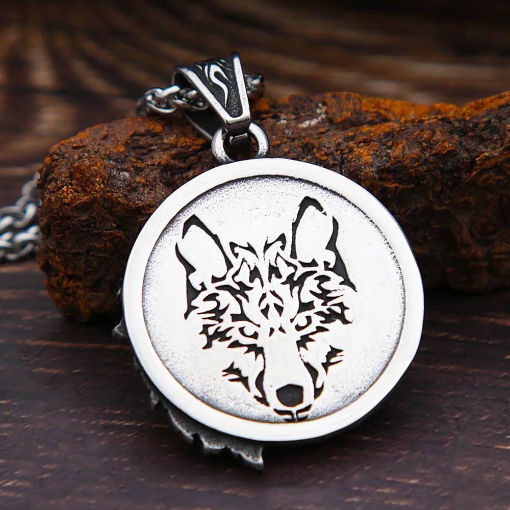 Odin’s Wolf Pendant Necklace Necklace Skaldic Jewelry 