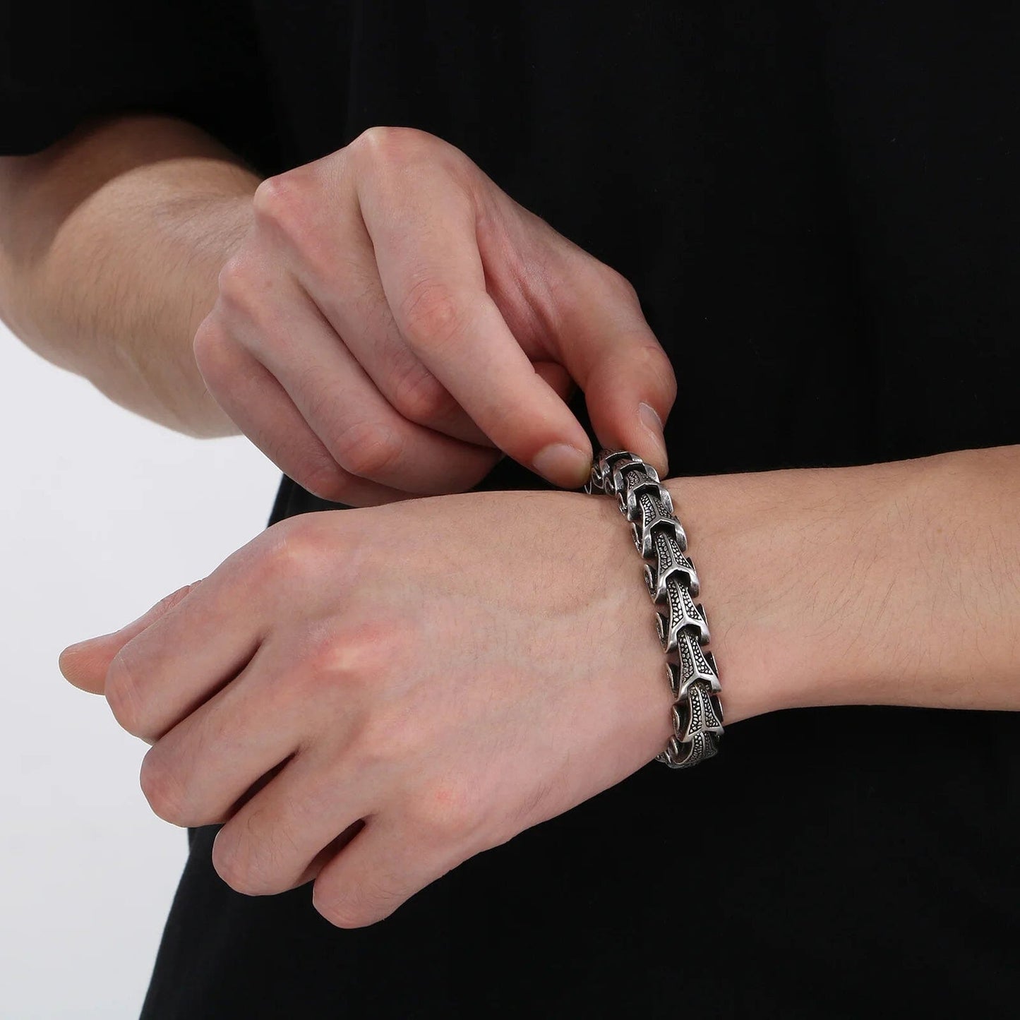 Ouroboros Bracelet – The Eternal Cycle Bracelet Skaldic Jewelry Silver S 