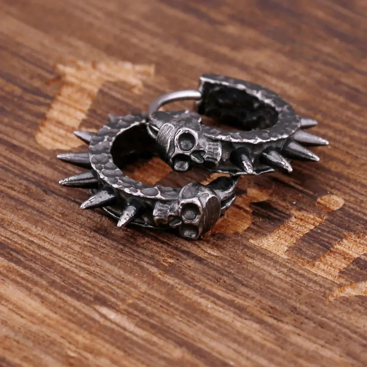 Skull & Spikes Earrings - Skaldic Jewelry Default Title Earrings